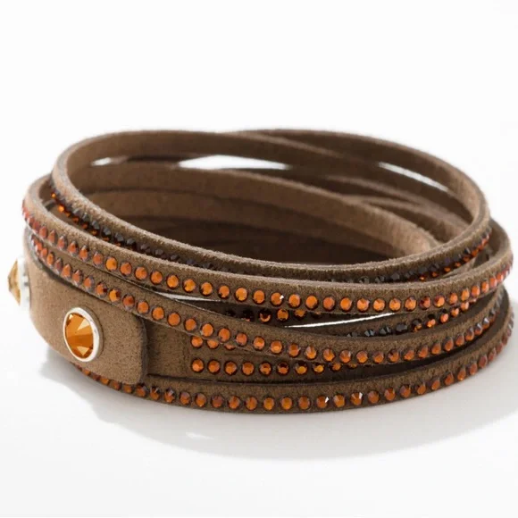 Touchstone Crystal Wrap-Star Bracelet, Smoked Amber - Picture 5 of 8